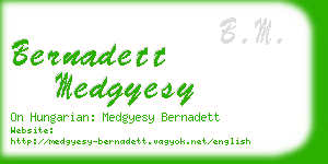 bernadett medgyesy business card